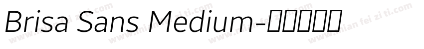 Brisa Sans Medium字体转换